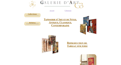 Desktop Screenshot of galeriedart.fr
